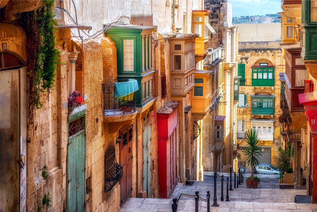Street of Valletta town